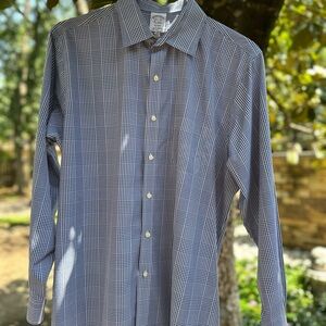 Brooks Brothers Blue Casual Button Front Cotton Shirt Large 16.5-34
